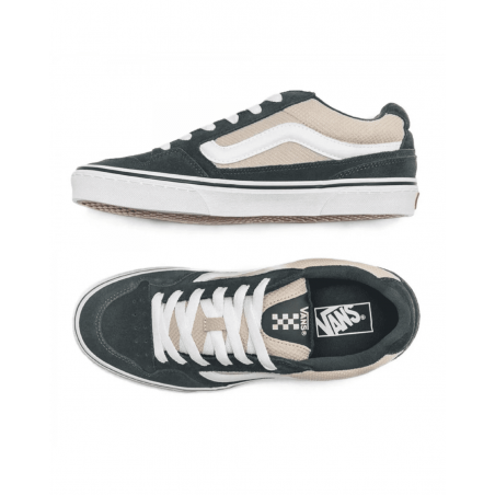 achat Baskets Vans Enfant CALDRONE Vert / Beige dessus