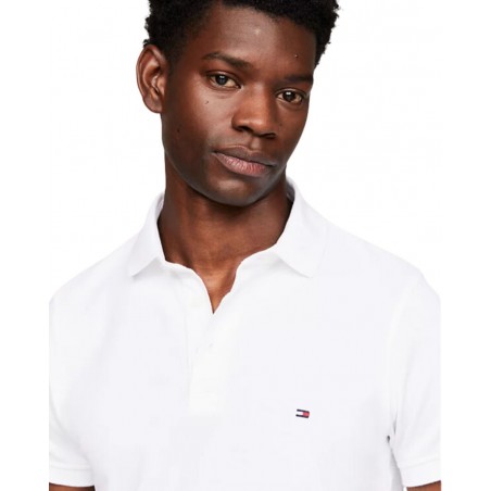 achat Polo Tommy Hilfiger Homme 1985 REGULAR Blanc détails