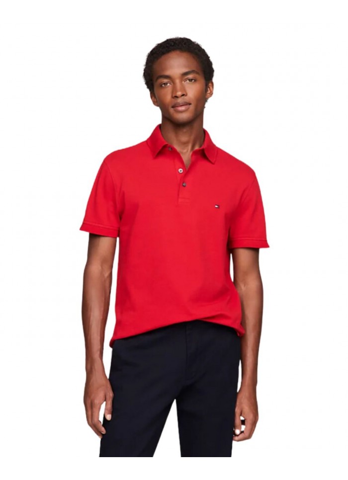 achat Polo Tommy Hilfiger Homme 1985 SLIM Rouge face