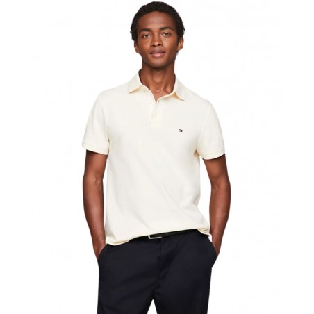 achat Polo Tommy Hilfiger Homme 1985 SLIM Beige porté